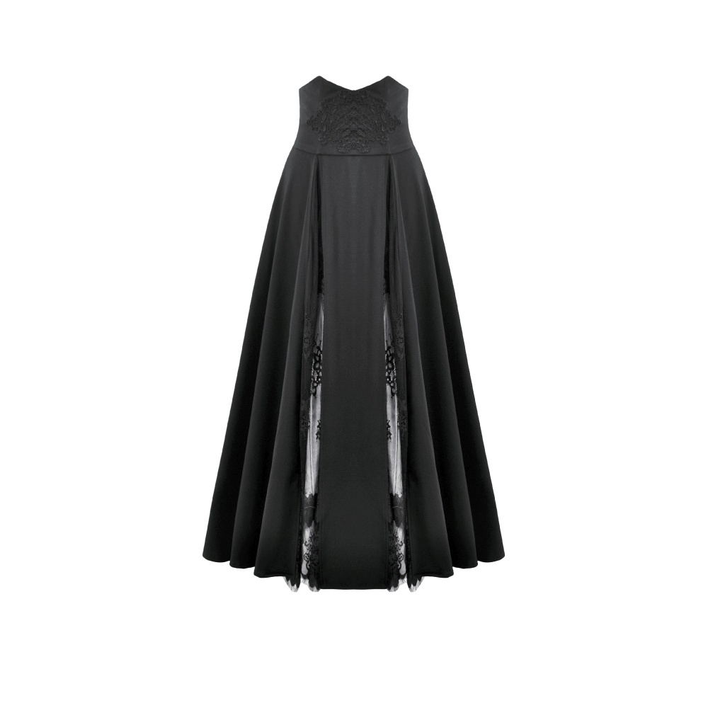 Dark in Love - Elegant Gothic Lange rok - Zwart